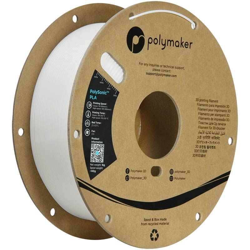 Polymaker PolySonic PLA weiss