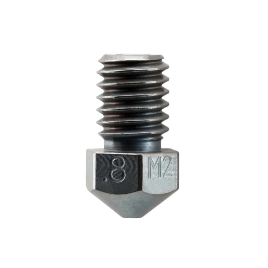 0,8mm Micro Swiss M2 Hardened High Speed Steel Nozzle RepRap - M6 Thread 1.75mm Filament