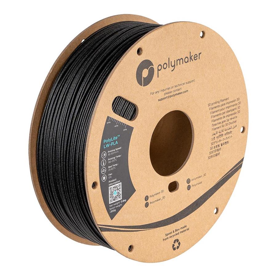 Polymaker PolyLite LW-PLA schwarz