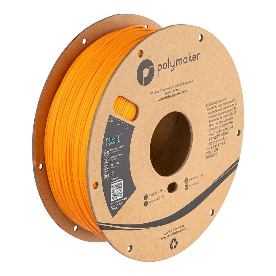Polymaker PolyLite LW-PLA Bright Orange