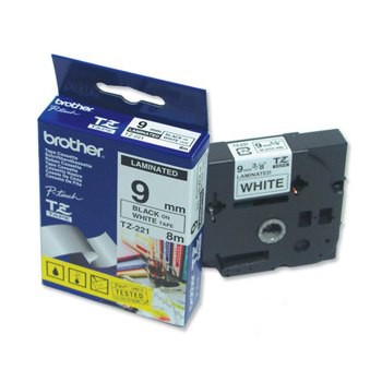 Schriftbandkassette Brother TZ-221 9mm