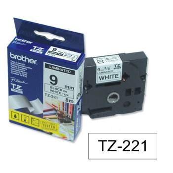 Schriftbandkassette Brother TZ-221 9mm