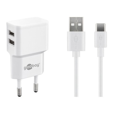 goobay USB-C™ Dual Ladeset 2,4 A