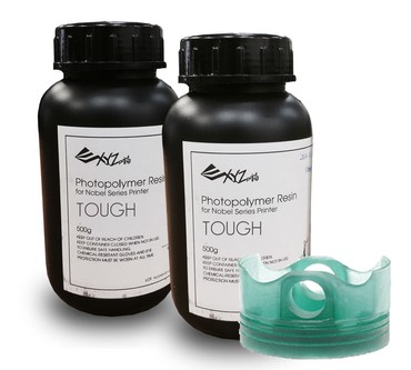 xyzprinting tough resin gruen transparent