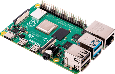 Raspberry Pi Model 4 B, 4x 1,5 GHz, 4 GB RAM, WLAN, BT