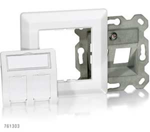e-quip Unterputz Rahmenset für 2 Keystone Jacks
