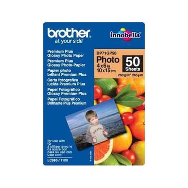 Brother BP71GP50 Premium Plus Glossy Photo-Papier