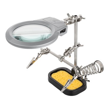 Löthilfe mit Lupe - dritte Hand 