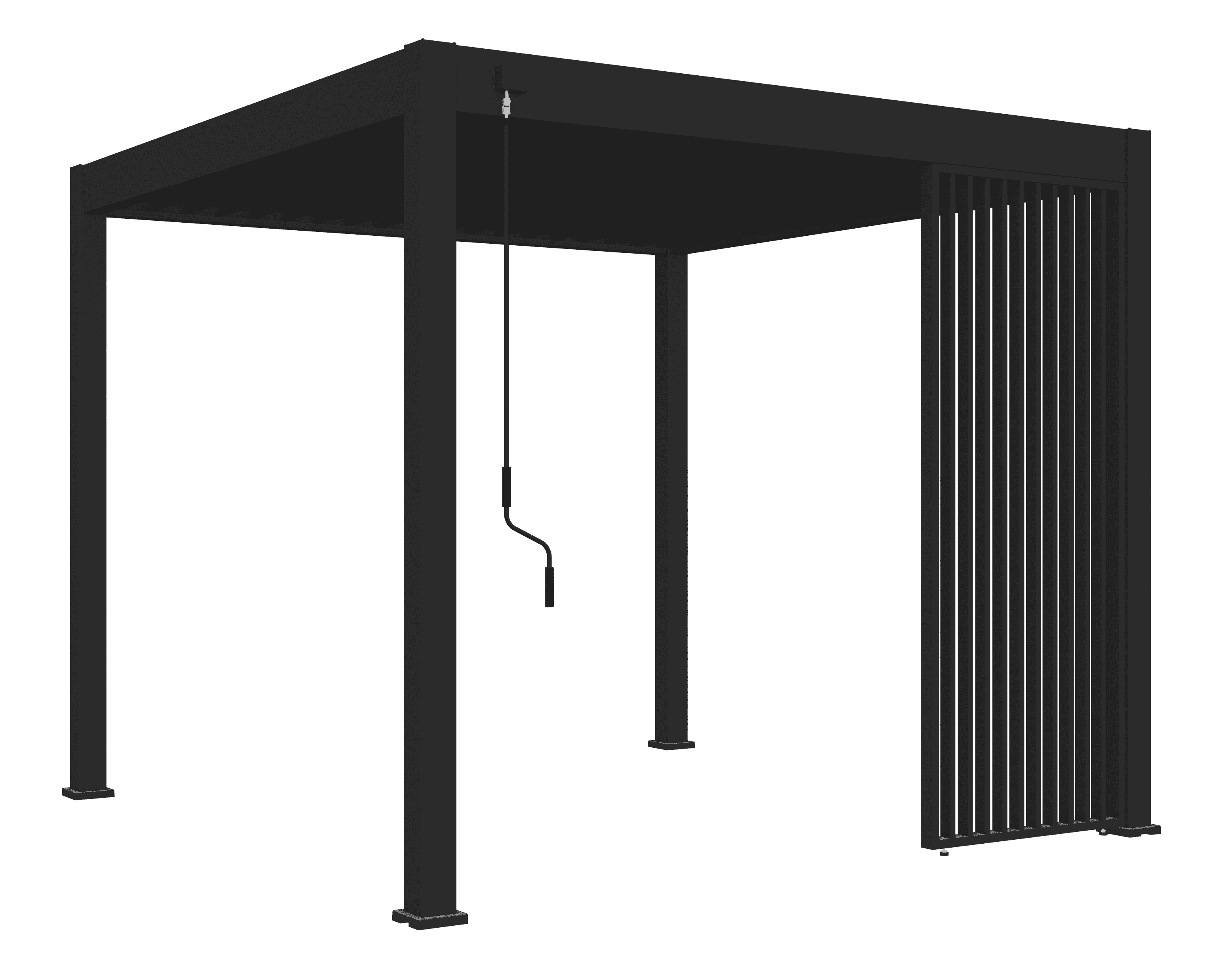 Weide Lamellenwand vertikale paneel weiß Alu-Pavillon, Pergola, Sichtschutz, Sonnenschutz, aus Alu.