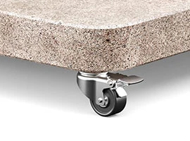 Detailaufnahme Schirmständer Venezia Granit beige