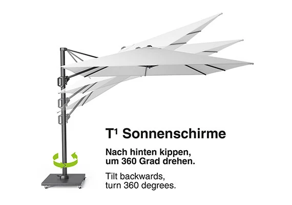 T¹ Neigung: Rückwärtsneigung und 360 Grad Drehung