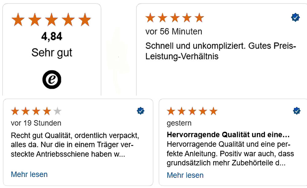 Trusted Shops 4,84 Sehr gut!