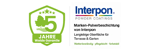 5 Jahre Weide Garantie Logo und TÜV zertifiziert Logo