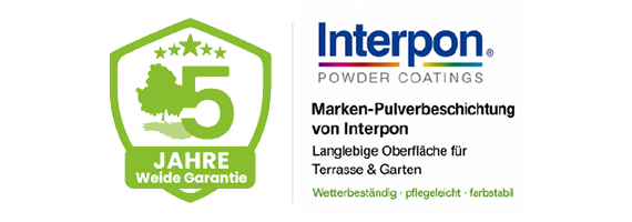 5 Jahre Weide Garantie Logo und TÜV zertifiziert Logo