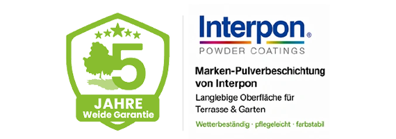 5 Jahre Weide Garantie Logo und TÜV zertifiziert Logo