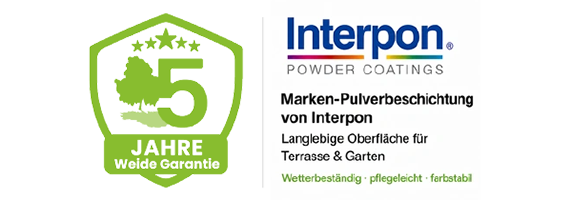 5 Jahre Weide Garantie Logo und TÜV zertifiziert Logo