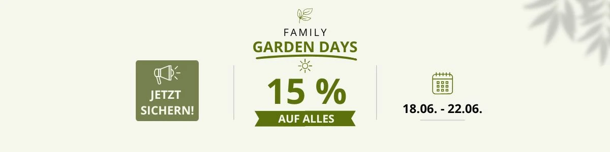 15 % Preisvorteil auf alle Artikel sichern – Nur bis 22.06.