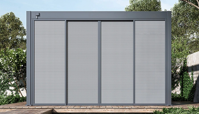 Glas-Schiebepaneel für Pergola