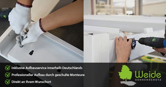 Inklusive Aufbauservice durch das Weide-Service-Team