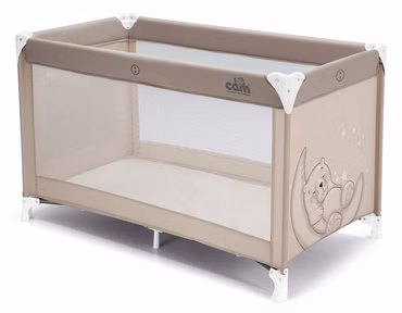 Baby Reisebett Sonno | für 0-36 Monate | Teddy Beige |  Kinderreisebett inklusive Transporttasche