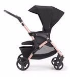 CAM 2in1 Fluido Easy Sport-Kinderwagen in stilvollem Design mit umkehrbarem Sitz, großen Hinterrädern und ergonomischem Griff – ideal für Kinder von 0 bis 4 Jahren in schwarz.
