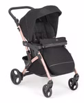 2in1 Fluido Easy Sport-Kinderwagen in stilvollem Design mit umkehrbarem Sitz, großen Hinterrädern und ergonomischem Griff – ideal für Kinder von 0 bis 4 Jahren in schwarz.