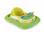 Baby Lauflernhilfe Giocando, Babywalker in grün, Integriertes Spielzeug mit 3D-Effekt, Lichtern und Geräuschen