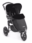 3-in-1 Kombi-Kinderwagen CAM Cortina X3 Tris im Sportwagenmodus mit verstellbarer Rückenlehne und Federung schwarz
