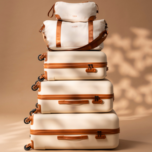 Creative shot Kofferset 5 teilig beige braun Milano von Ferge