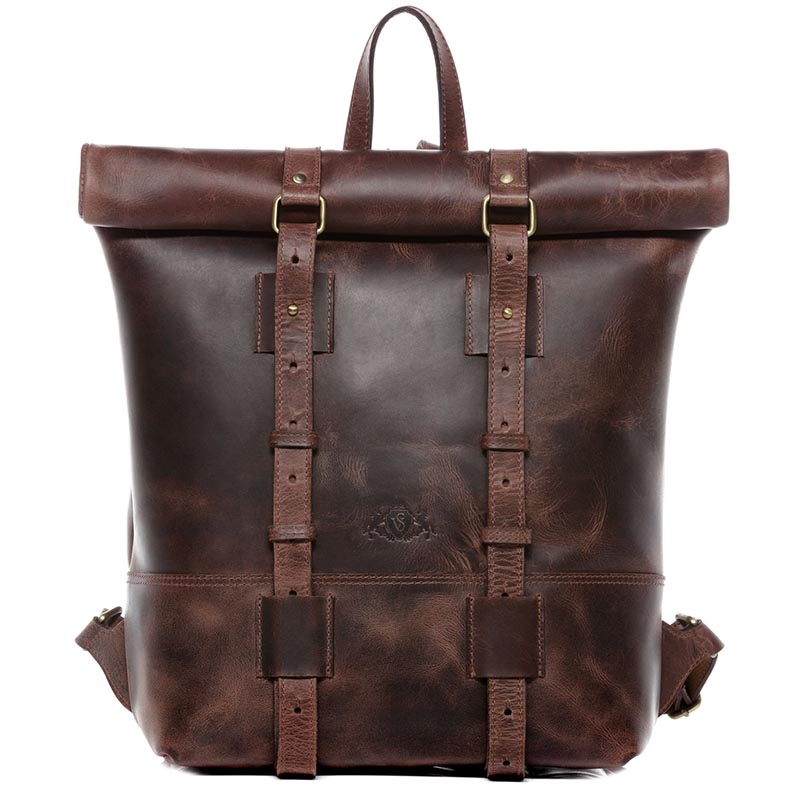 Rolltop Rucksack Leder