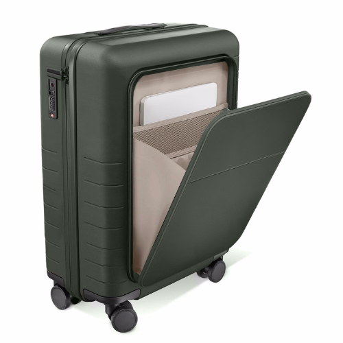 Produktbild FEYNSINN RYKER Handgepäck Koffer olive grün mit Frontfach für Laptop bis 15 Zoll