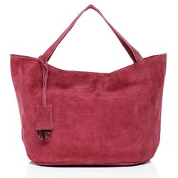 Tote bag SELMA Suede Leather pink