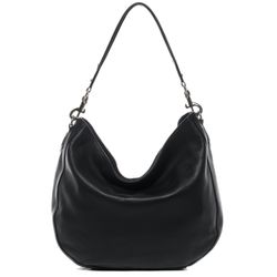BACCINI Sac /à Dos Hobo en Vrai Cuir Sac a Main fourre Tout Grand Sac port/é /épaule Noir