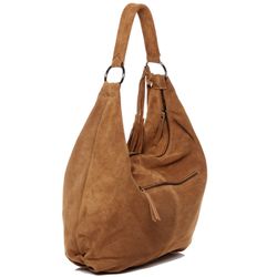 tan suede shoulder bag