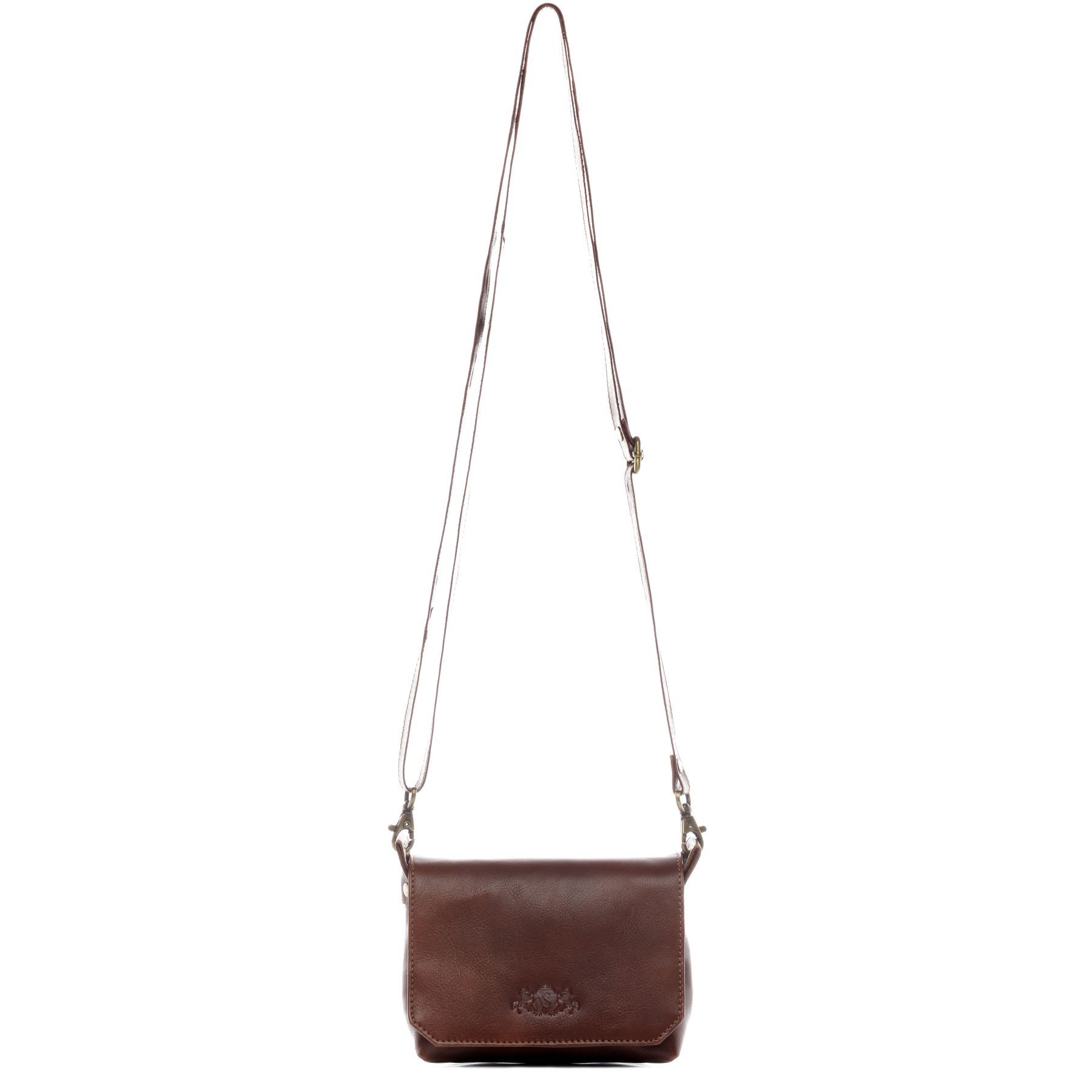 SID /& VAIN Sac port/é /épaule Cuir v/éritable Yale Petit Sac bandouli/ère Femme Sac en Cuir v/éritable avec Bretelle Marron
