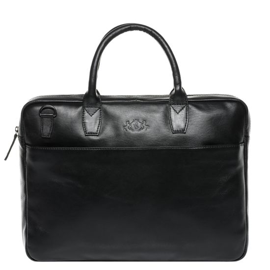 Business Bag Smooth Leather BOSTON black Laptop Bag
