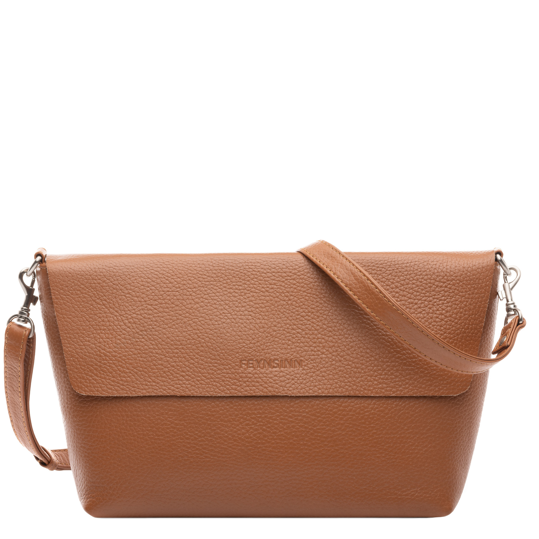 Tote bag leather LIVA tan-cognac or black shoulder bag