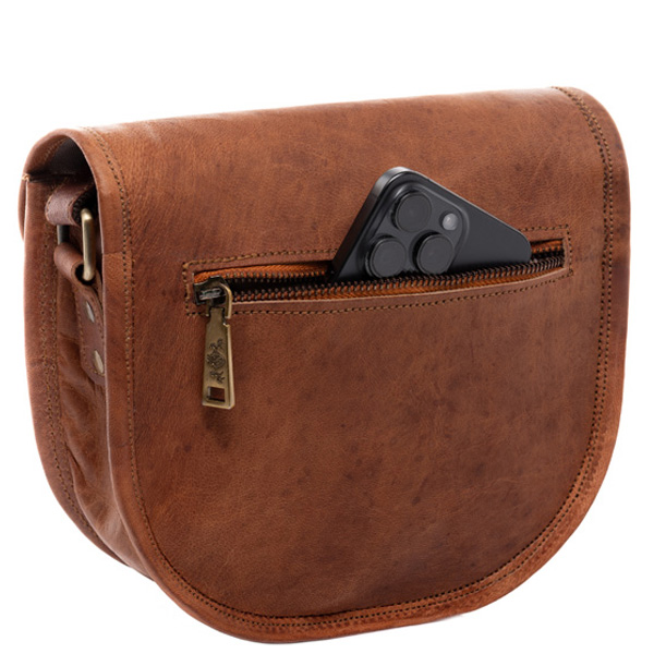 shoulder bag Goat Leather AUBREY tan cross-body bag