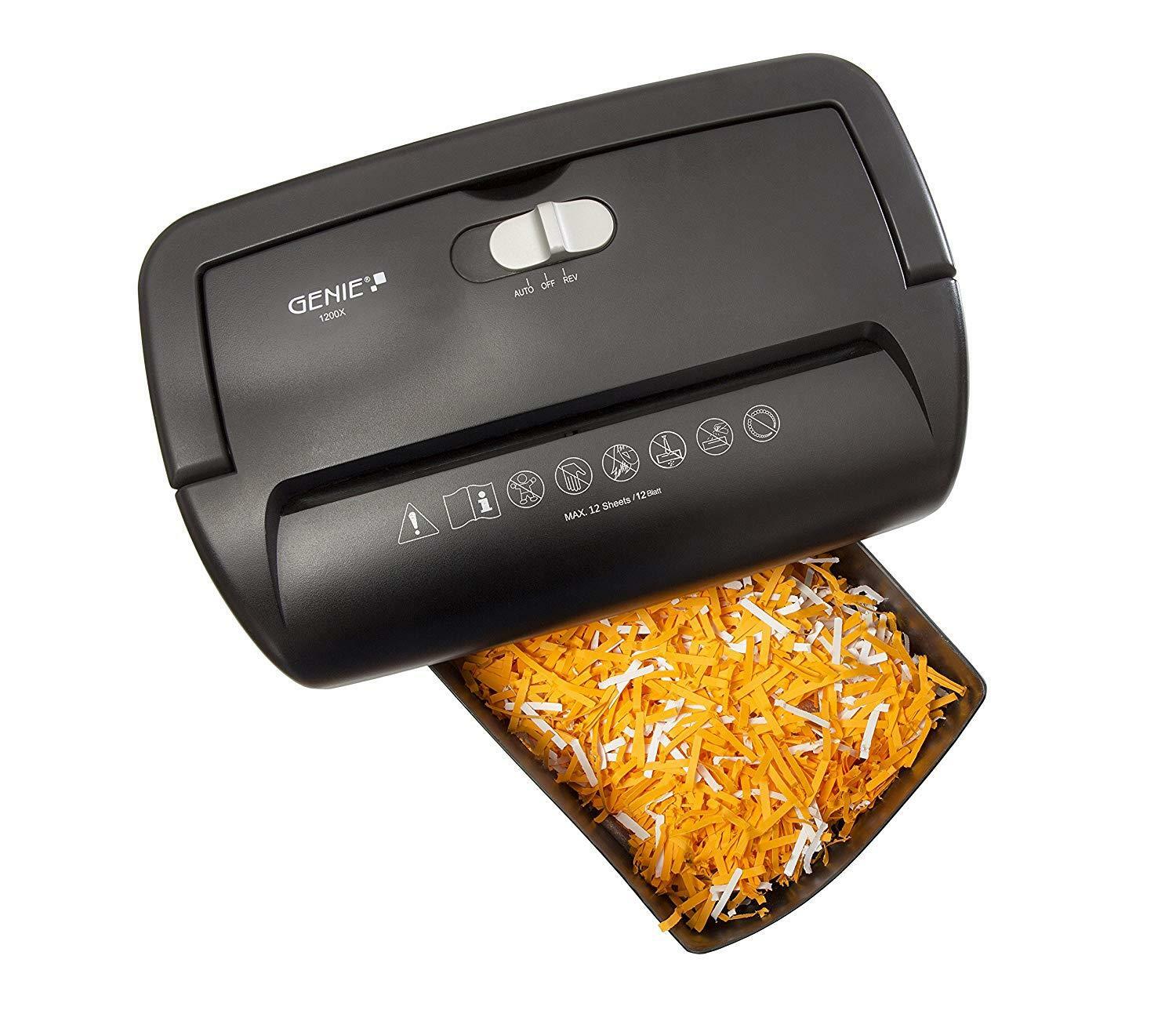 Genie 1200X Paper Shredder cross Cut Cut Particles Paper Shredder