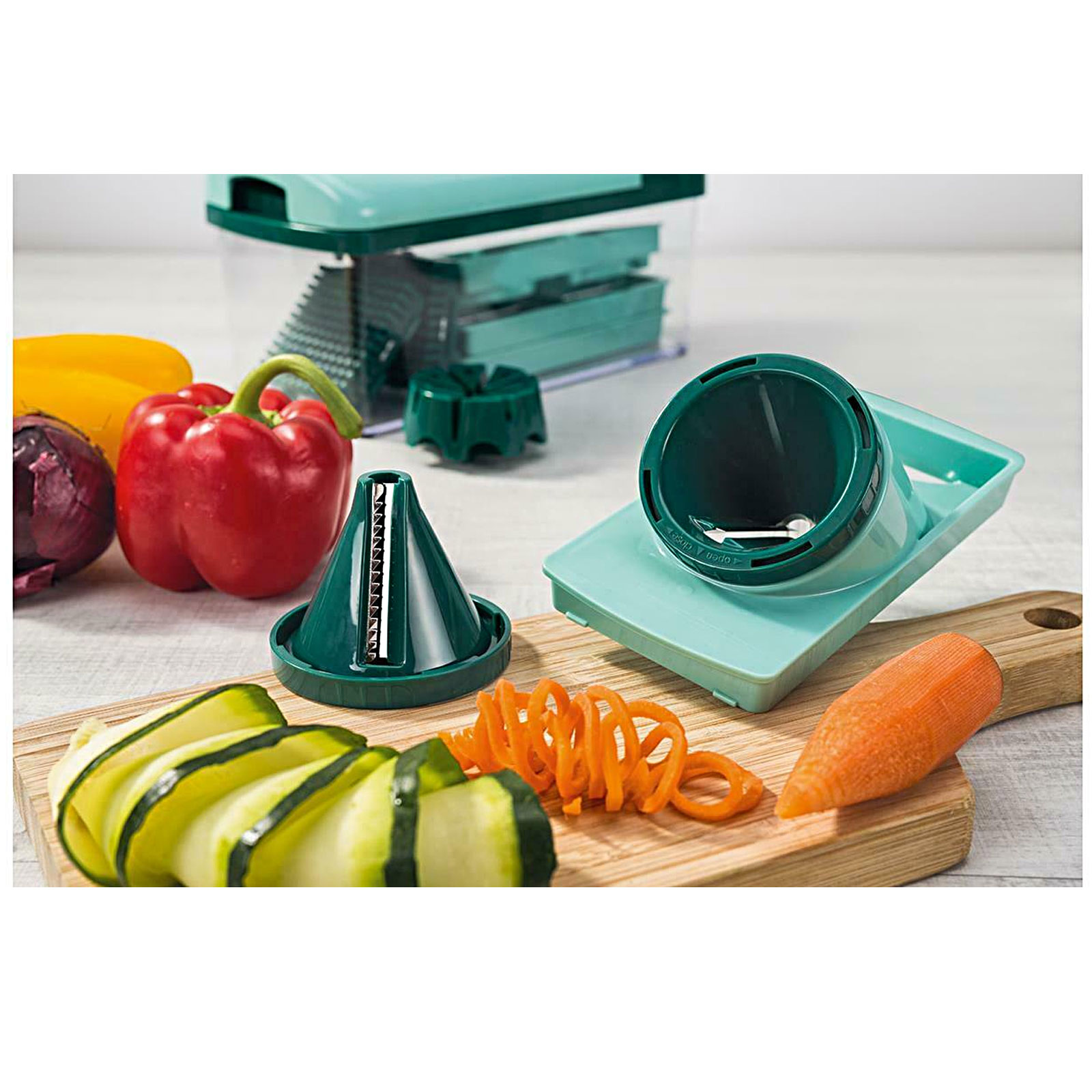 Genius Nicer Dicer Chef 13 Teilig GENIUS Nicer Dicer Fusion Multischneider Zerkleinerer 13-teilig | eBay