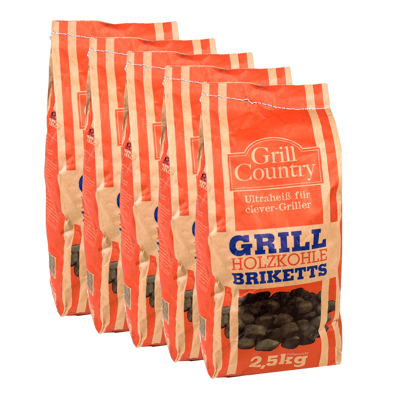 2 x 2,5 kg favorit ® Qualitäts Grill Holzkohle Grillkohle Grillen 2,00€//kg