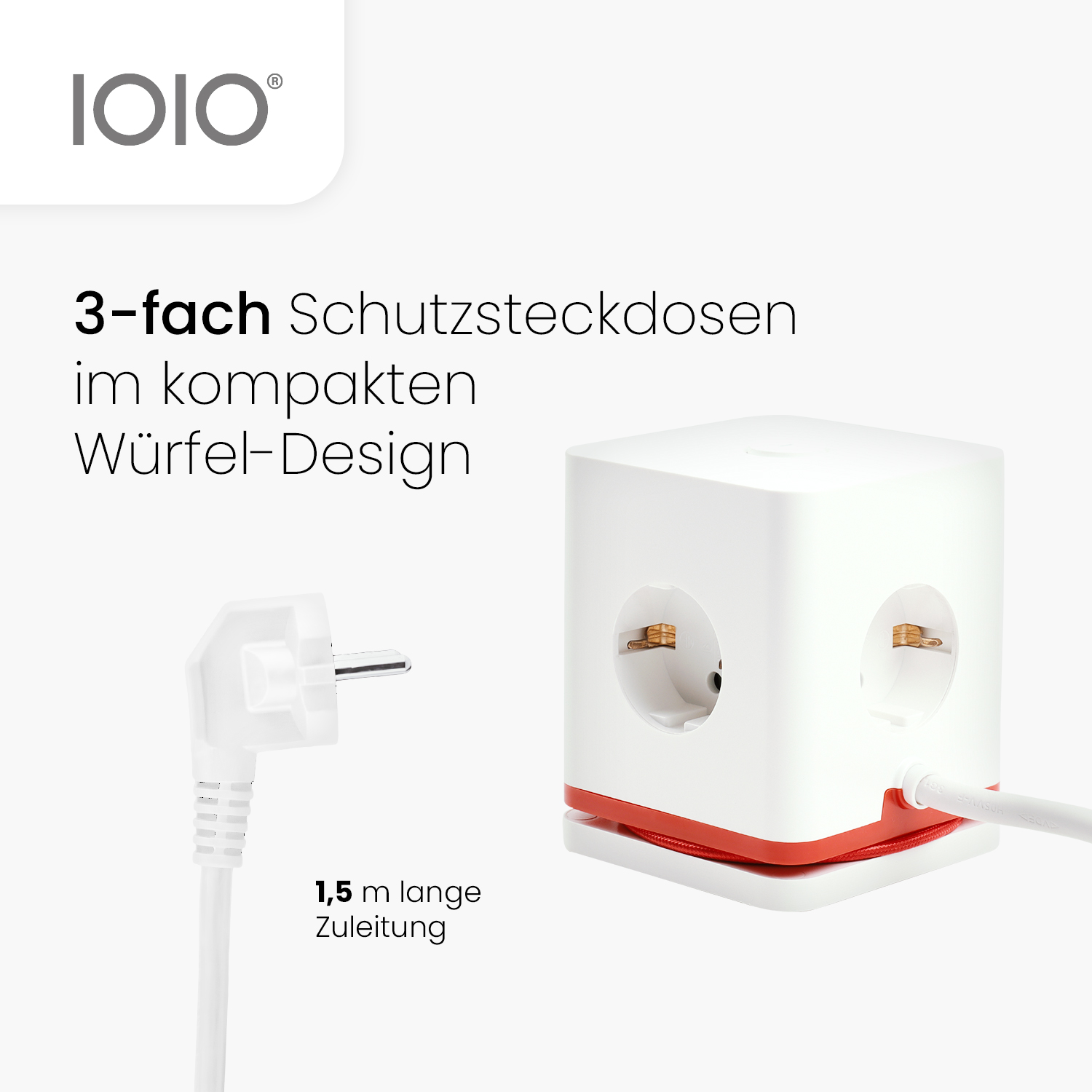 Steckdosenwürfel SW 1000 3-fach Schutzkontaktteckdose + 2 x USB-A und 1 x USB-C weiß Steckdosenwürfel SW 1000 3-fach Schutzkontaktteckdose + 2 x USB-A und 1 x USB-C weiß