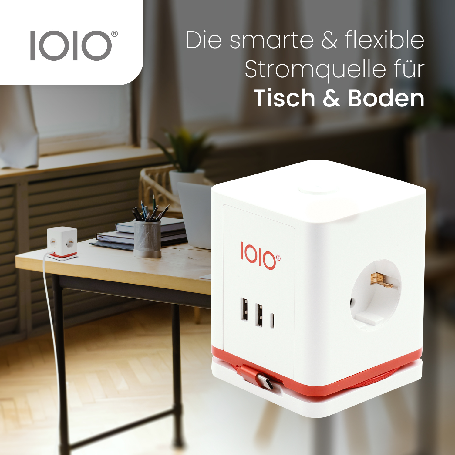 Steckdosenwürfel SW 1000 3-fach Schutzkontaktteckdose + 2 x USB-A und 1 x USB-C weiß Steckdosenwürfel SW 1000 3-fach Schutzkontaktteckdose + 2 x USB-A und 1 x USB-C weiß