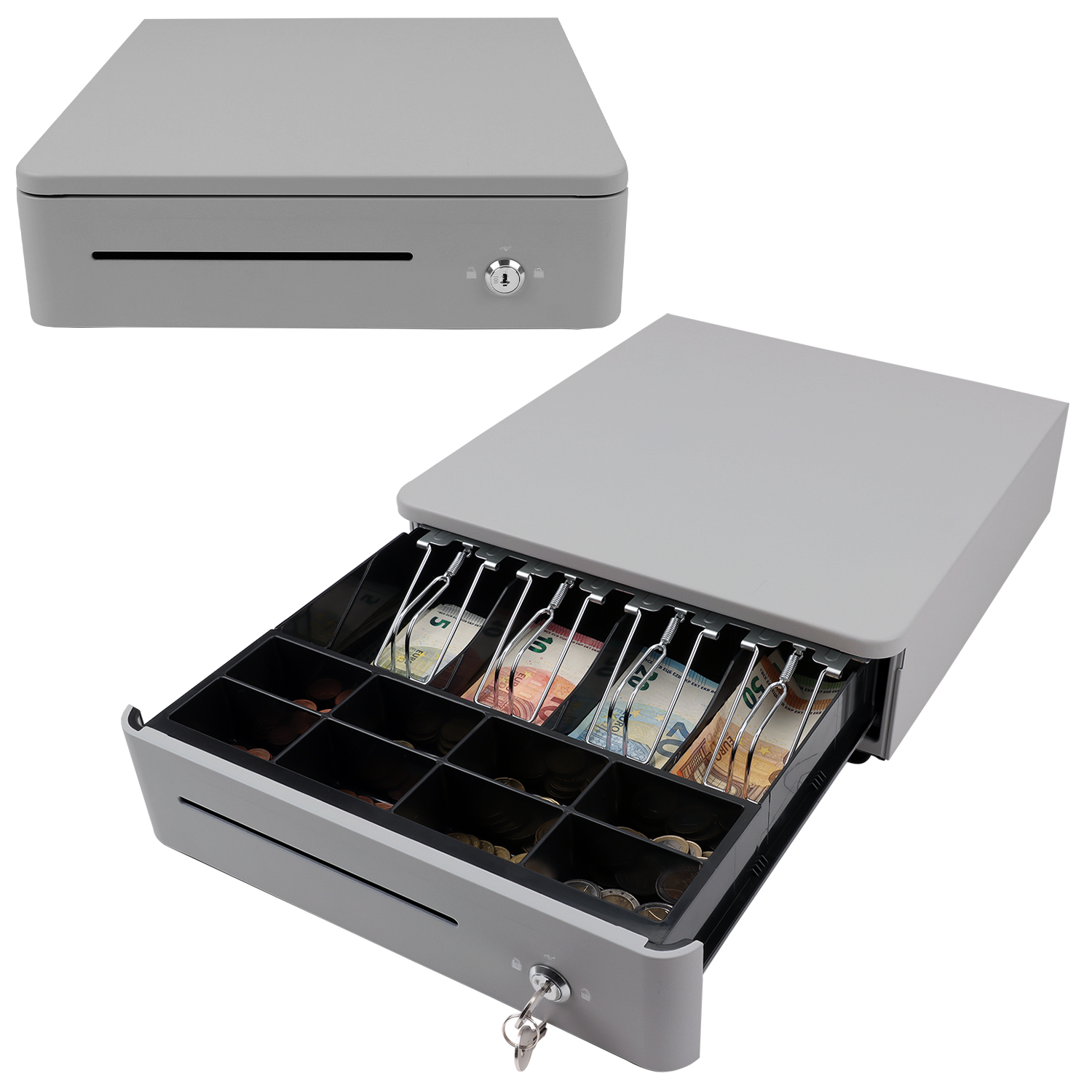 Kassenlade S 330 Color mit 8 Münzfächern und 4 Scheinfächern cobblestone Kassenlade S 330 Color mit 8 Münzfächern und 4 Scheinfächern cobblestone