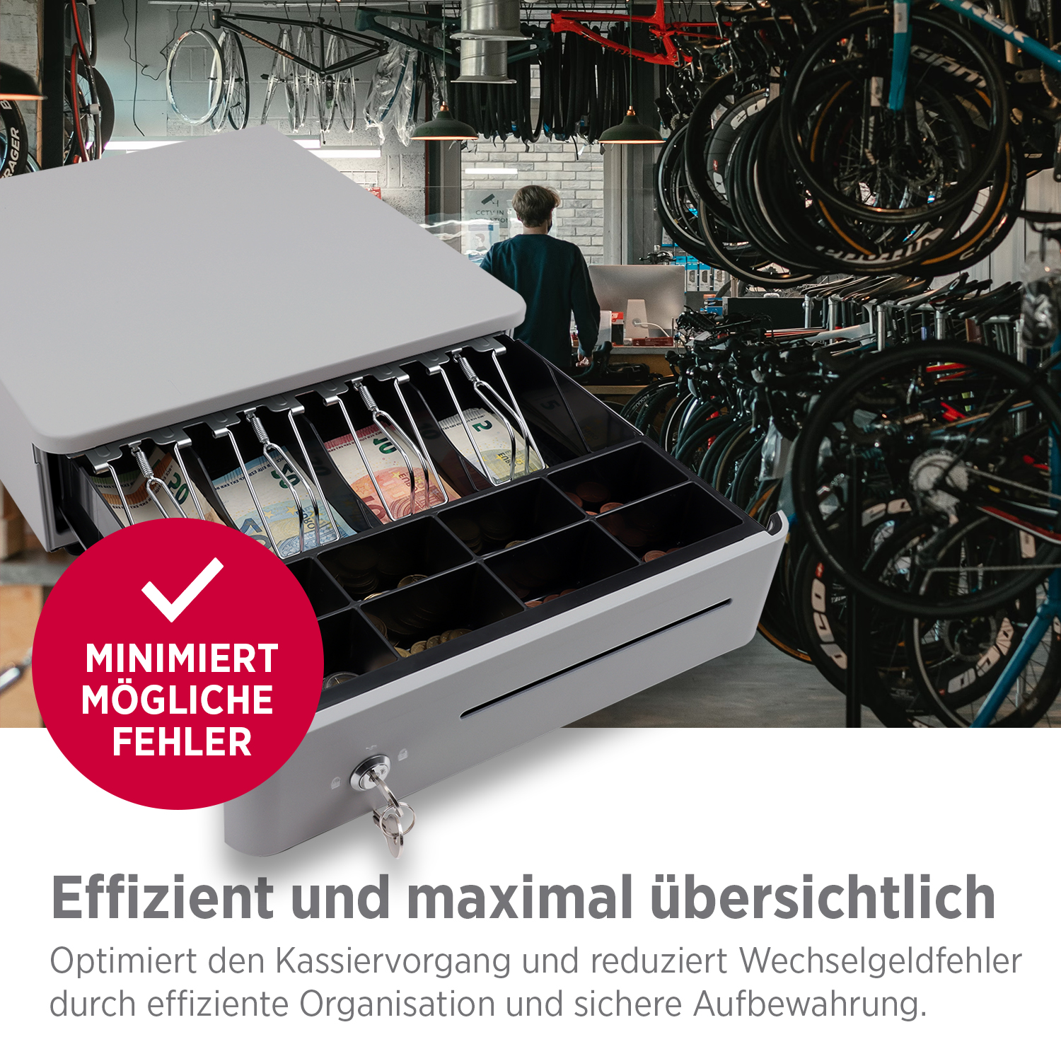Kassenlade S 330 Color mit 8 Münzfächern und 4 Scheinfächern cobblestone Kassenlade S 330 Color mit 8 Münzfächern und 4 Scheinfächern cobblestone
