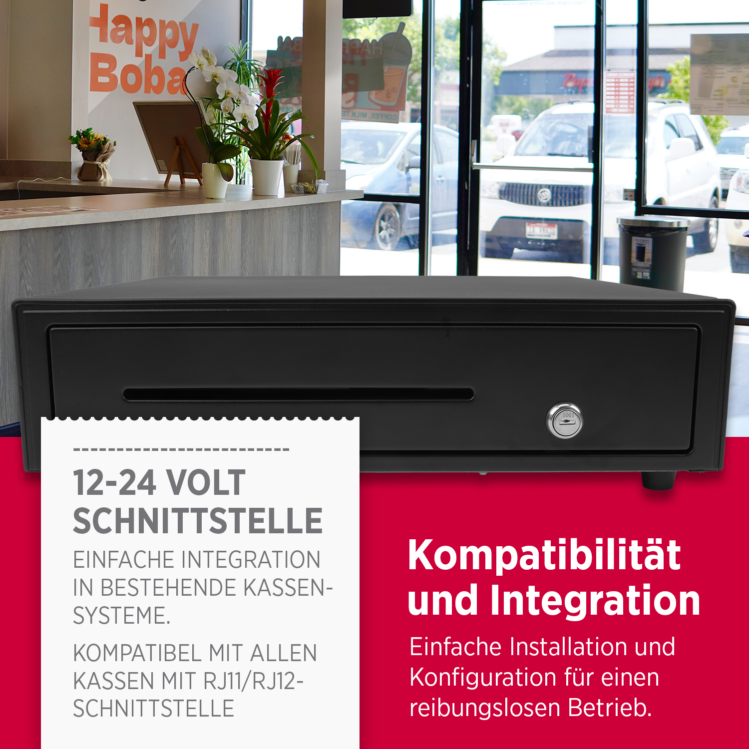 Olympia LD 410 Plus Kassenlade Vollmetall Kassenschublade mit 8 Münz- & 4 Scheinfächern Schwerlastauszug RJ12 Anschluss Olympia LD 410 Plus Kassenlade Vollmetall Kassenschublade mit 8 Münz- & 4 Scheinfächern Schwerlastauszug RJ12 Anschluss