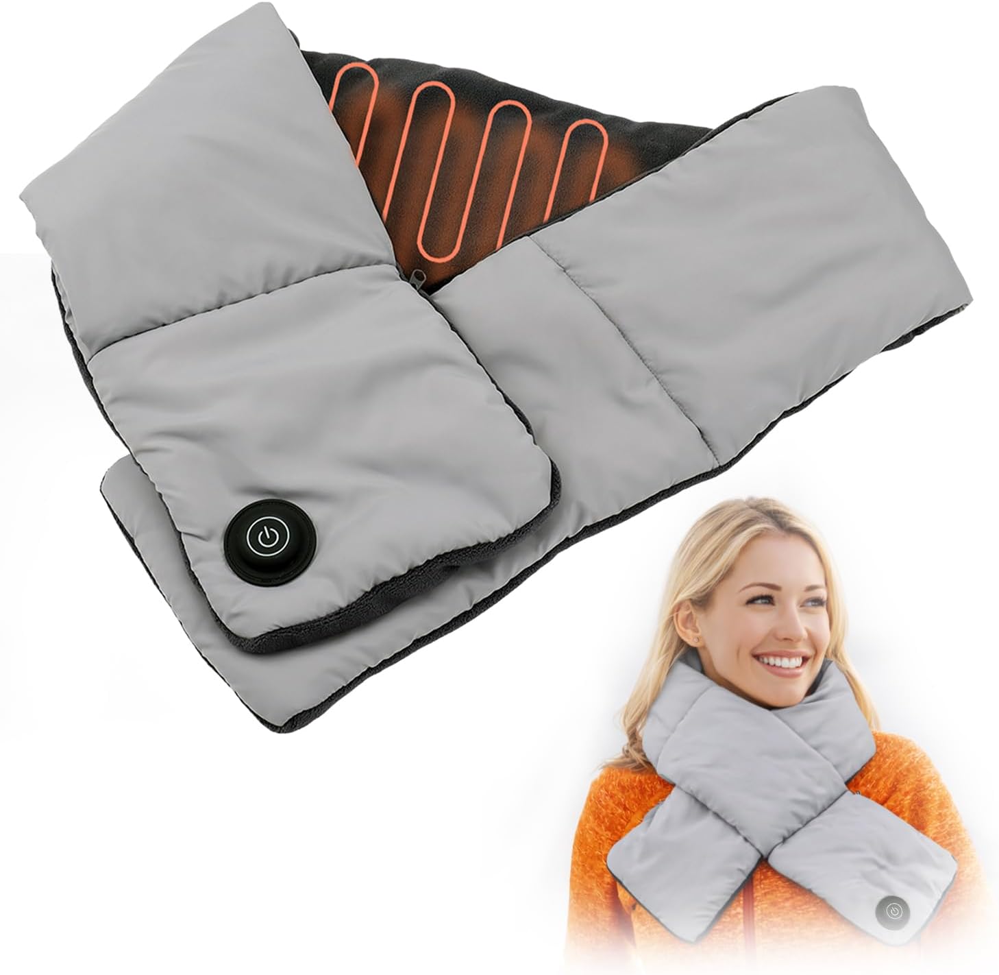 Addliving Kabelloser Wärmeschal mit Powerbank 5000 mAh Infrarot Heizschal Addliving Kabelloser Wärmeschal mit Powerbank 5000 mAh Infrarot Heizschal