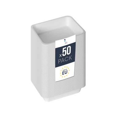 Benbow Nachhaltiger Einwegbehälter Siegelschale aus Zuckerrohr, 1900 ml – Robust, Biologisch Abbaubar und Perfekt für Heiße Speisen Versiegelung