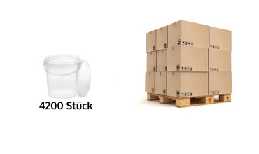 Eimer mit Deckel 30 20 10 5 3 1 0,5 L Transparent Lebensmittelecht