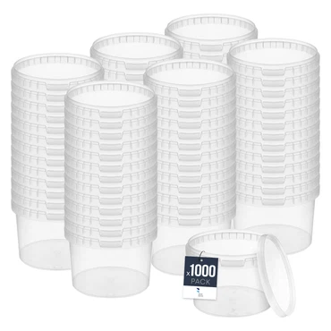 Eimer mit Deckel 30 20 10 5 3 1 0,5 L Transparent Lebensmittelecht